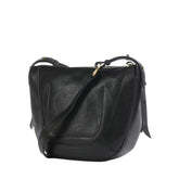 The Bridge - Borsa a tracolla Fedora in pelle di vacchetta grana, Nero